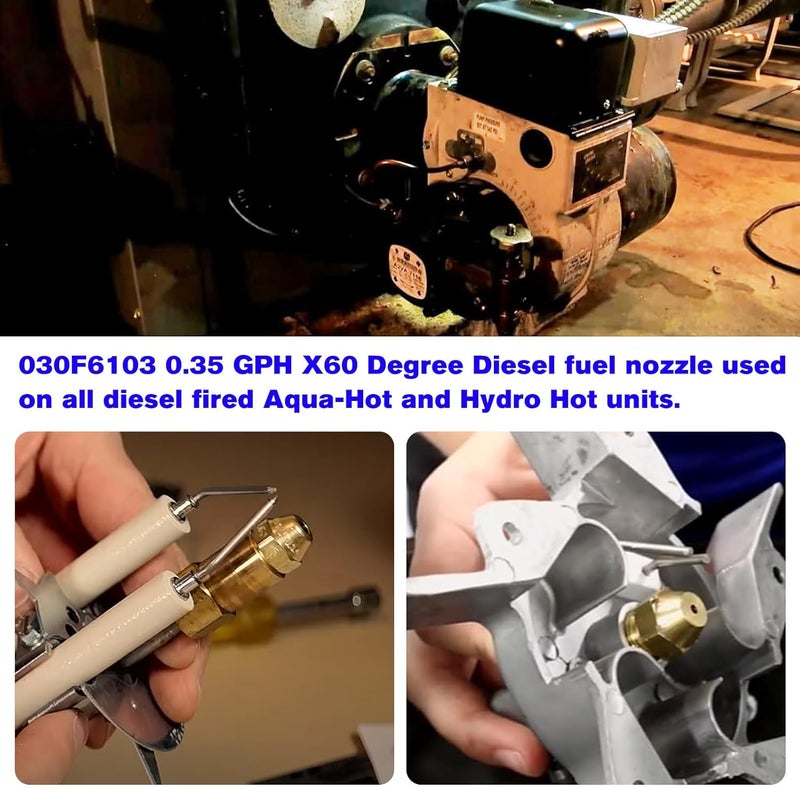 JIOTAR Aquahot Fuel Nozzle Replacement Hydro Hot Fuel Nozzle 0.35 Gallon 60 Degree Hydro Oil Burner Nozzles Aqua HOT High Pressure Burner Oil Nozzles - Image 2
